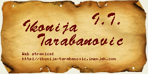 Ikonija Tarabanović vizit kartica